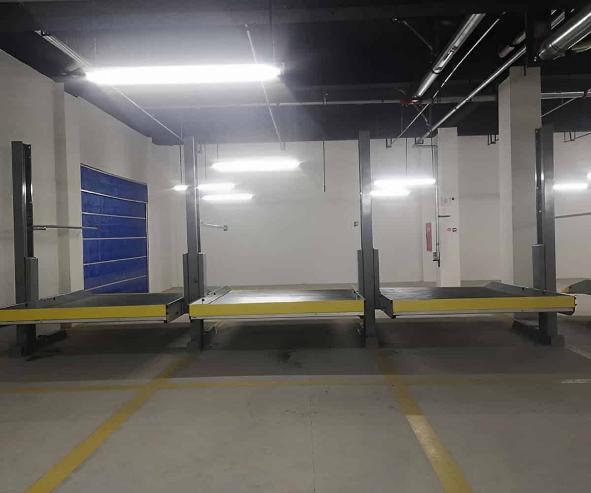 智能立體停車設備租賃新趨勢PJS雙層機械車位過驗收